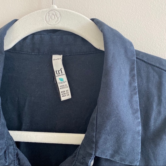 Zara Navy Blue Utility Dress - Picture 2 of 4